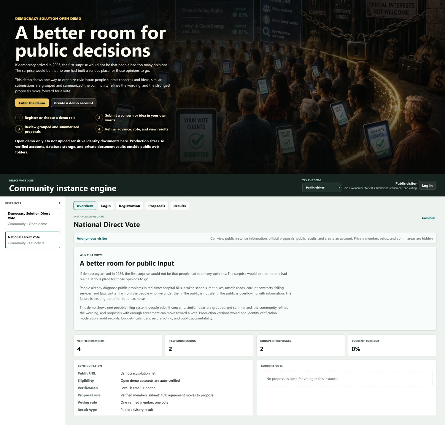 Democracy Solution screenshot