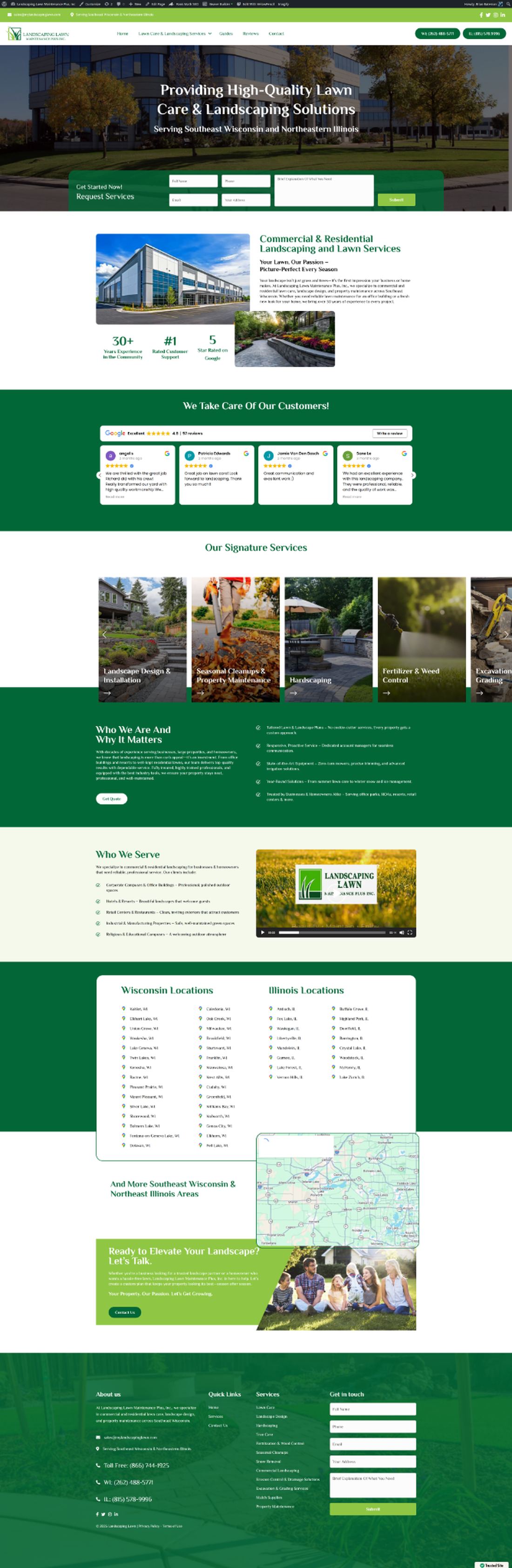 Landscaping Lawn Maintenance Plus Inc. screenshot